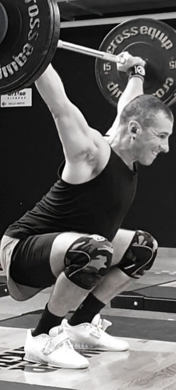 Christian Rustica in allenamento - overhead lunge