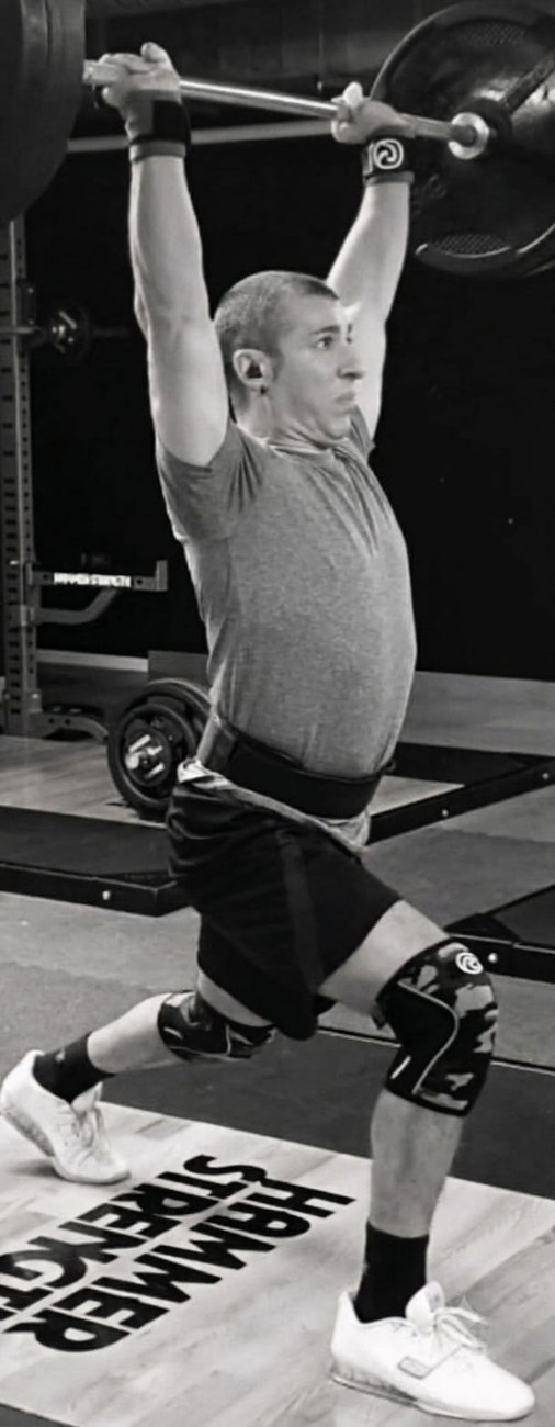 Christian Rustica in allenamento - squat con bilanciere